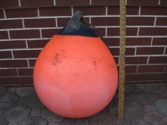 23 Inch Tall Orange Rubber Buoy
