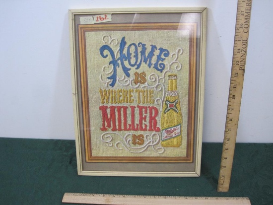 "Home is Where the Miller is" Framed Beer Picture