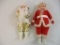 Two Vintage Santa Figures, made in Japan, see pictures for condition, AS IS, 11 oz