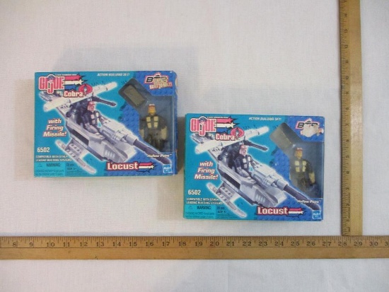 Two GI Joe vs. Cobra Locust Hollow Point Action Building Sets, sealed in original packaging (see