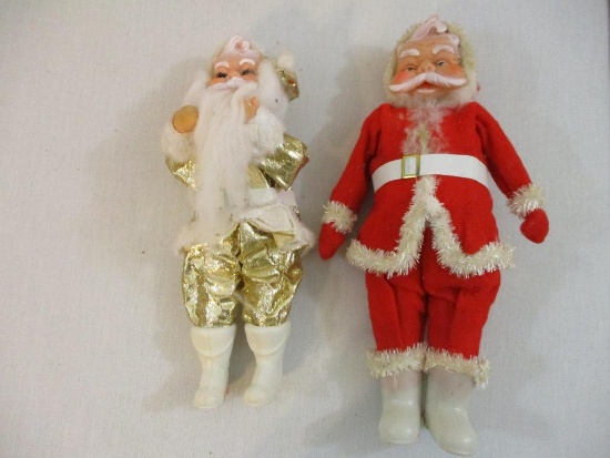 Two Vintage Santa Figures, made in Japan, see pictures for condition, AS IS, 11 oz