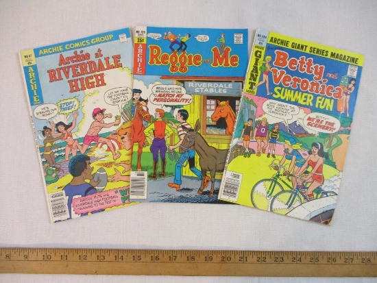 Three Bronze Age Archie Comic Books: Reggie and Me No. 109, Betty and Veronica Summer Fun No. 484