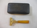 Vintage Schick Injector Razor with Case, see pictures for condition AS IS, 4 oz