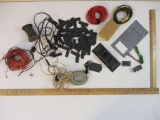 Assorted Model Train Display Items and Wires, see pictures, 3 lbs 9 o