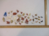 Assorted Animal and People Figures including flocked imitation fur miniature animals, farm animals