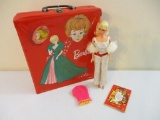 Barbie Ponytail Case (1963 Mattel Inc) and Vintage Talking Barbie 1160 (1967), string pulls smooth