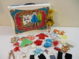 The World of Barbie Double Doll Case (1968 Mattel Inc) and Color Magic Hair Barbie with Bendable