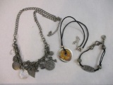 Three Silver Tone Necklaces including 