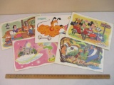 Five Vintage Walt Disney Laminated Placemats including Ludwig Von Drake (1961), Sword In The Stone