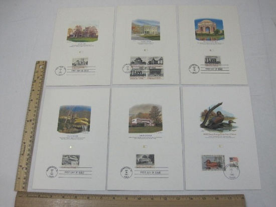 1980s US First Day Covers includes Marble House, Lyndhurst, Palace of Fine Arts, Gropius House and