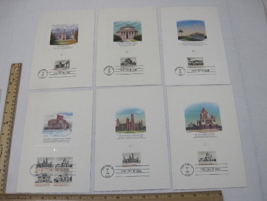 1980s US First Day Covers includes Biltmore House, New York University Library, Dulles International