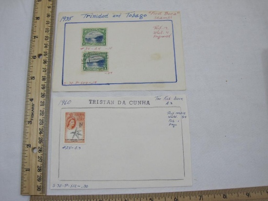 Hinged Postage Stamps from Trinidad & Tobago, Tristan da Cunha