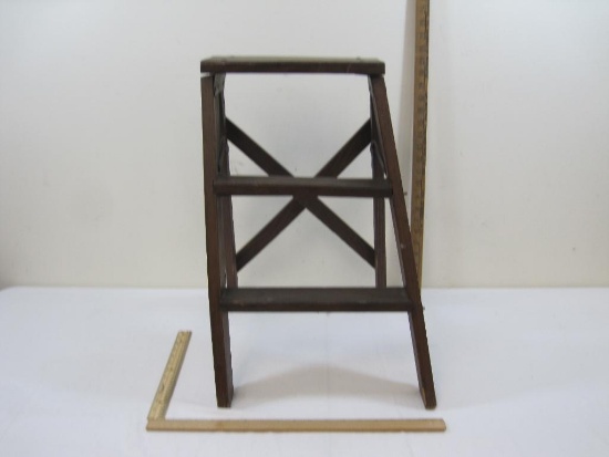 Wooden Step Stool As is Condition Approx 22 Inches Tall
