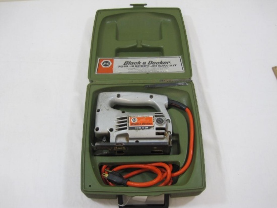 Black & Decker 2 Speed Jig Saw As IS Condition in Carrying Case