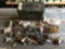 Military Ammo Box with Assorted Parts