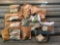 Assorted Electrical Parts: circuit breakers, radio frequency coils, adapters, receptacle assemblies,