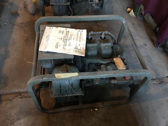 US Army Generator Set Gasoline Engine 1.5 KW 28 Volts DC Single Phase, restored with sealed tank and