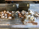 Two Military Ammo Boxes with Assorted Parts
