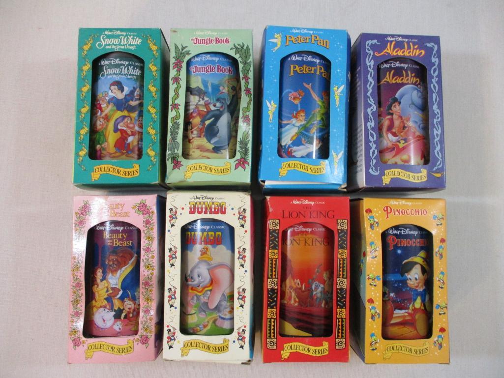 BURGER KING ALADDIN COLLECTABLE SODA CUPS 2 DIFFERENT SET OF 3 WITH LIDS
