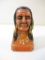 Vintage Native American Indian Coin Bank, made in Japan, 11 oz