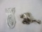 Sterling Silver Owl Bookmark and Frog Pin, .55 ozt total weight