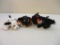 Four Dog TY Beanie Babies: Doby, Luke, GiGi and Dotty, all tags included and attached, 1 lbs 2 oz