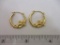 14K Gold Angel Hoop Earrings, .03 ozt