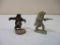 Two Cast Metal Native American Figures, 8 oz