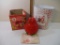 Metal Strawberry Shortcake Trash Can and Strawberry Shortcake Carry Case in original box, 2 lbs 8 oz