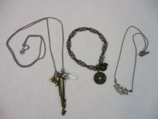 Three Fashion Necklaces including stars and more, 2 oz