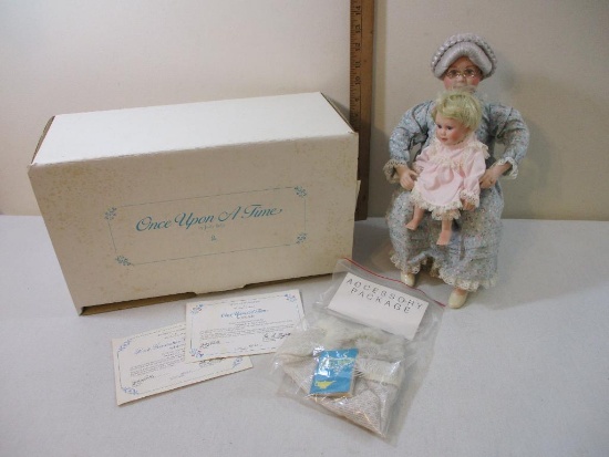 Judy Belle Once Upon a Time 2 Doll Set from The Danbury Mint, in original box, 1991, 2 lbs 13 oz
