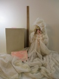 Design Debut Porcelain Doll with long gown and train, with COA, 5 lbs 12 oz