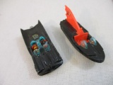 Two Husky Batman Vehicles including Bat Boat and Batmobile, 2 oz
