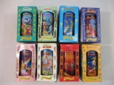 Eight Walt Disney Classic Plastic Burger King Collector Cups in original boxes including Aladdin,