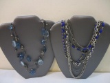 Two Blue Beaded Necklaces from NY Collection and more, 7 oz