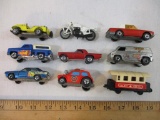 Eight Vintage Miniature Cars from Zylmex, Matchbox, Hot Wheels and more, most 1970s, 15 oz