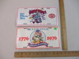 Two Sealed Disney License Plates including Bicentennial America On Parade and Walt Disney World