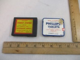 Vintage Stanley Spartan Stainless Steel Hypodermic Needles and Phillips Milk of Magnesia Tablets