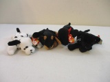 Four Dog TY Beanie Babies: Doby, Luke, GiGi and Dotty, all tags included and attached, 1 lbs 2 oz