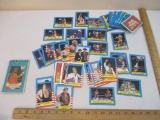Assorted WWF Wrestling Trading Cards and Notepad, 1980s Titan Sports, 8 oz