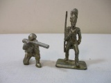 Two Cast Metal Soldiers, 5 oz