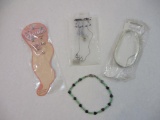 Four Anklets and Toe Ring, 2 oz