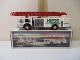 1989 Hess Toy Fire Truck with Dual Sound Siren and Bank, like new in box, 1 lb 8 oz