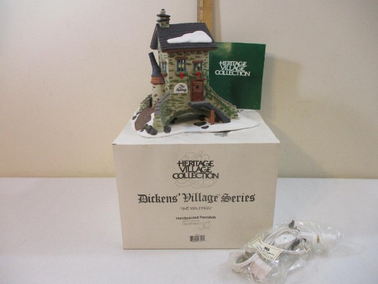 Dickens' Village Series "The Maltings" Handpainted Porcelain House, The Heritage Village Collection,