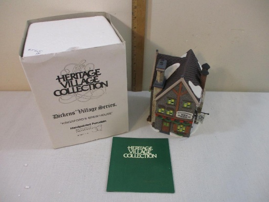 Dickens' Village Series "Kingsford's Brew House" Handpainted Porcelain, The Heritage Village