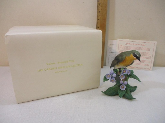 Lenox Garden Bird Yellow-Breasted Chat Fine Porcelain Figure, The Lenox Garden Bird Collection, in