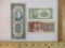 Three Asian Paper Currency Notes: 1949 The Hainan Bank Twenty Cents, 1949 Bank of Taiwan 10 Yuan,