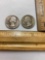 Two Silver Washington Quarters: 1937 and 1948, .39 ozt total weight