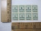 Block of Eight German 1 Million Marks Postage Stamps, mint