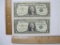 One Dollar Silver Certificates, 2 Bills 1957 Series B